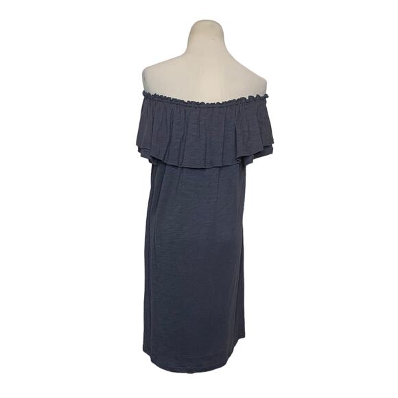 Drew Smokey Gray Off Shoulder Mini Shift Dress Size M - Picture 2 of 11